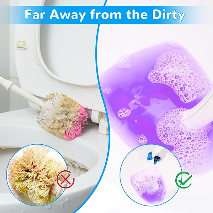 36 Refills Disposable Toilet Bowl Paper Bulk Toilet Fresh Flushable Refills for Bathroom Toilet Brush Accessories Supplies Starter Kit (Lavender Scent)