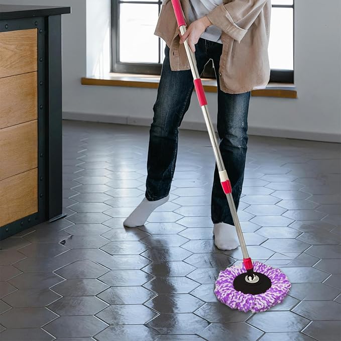 Spin Mop Replacement Handle 360 Degree Spin Mop Pole Handle Replacement Rotating Telescopic Stick for Mop Head, Ideal for Home and Household Cleaning