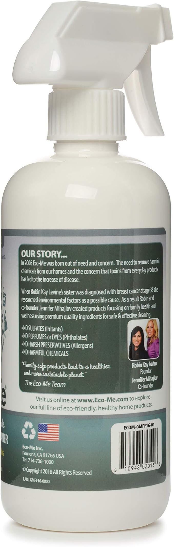 Eco-me Natural Multi Surface Granite and Marble Cleaner, Healthy Fragrance-Free Scent, 16 Ounces, Clear (ECOM-GMFF16-06)