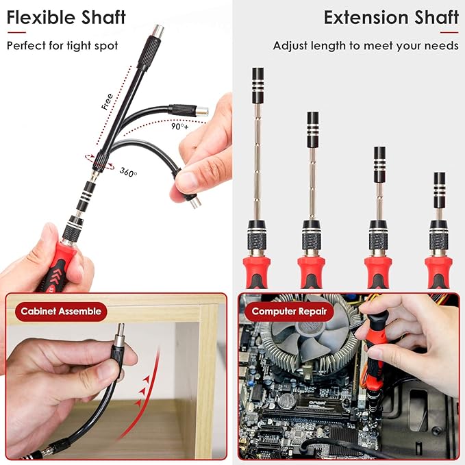 STREBITO Screwdriver Sets 142-Piece Electronics Precision Screwdriver with 120 Bits Magnetic Repair Tool Kit for iPhone, MacBook, Coumputer, Laptop, Tablet, PS4, Xbox, Nintendo, Eyeglasses, Jewelers