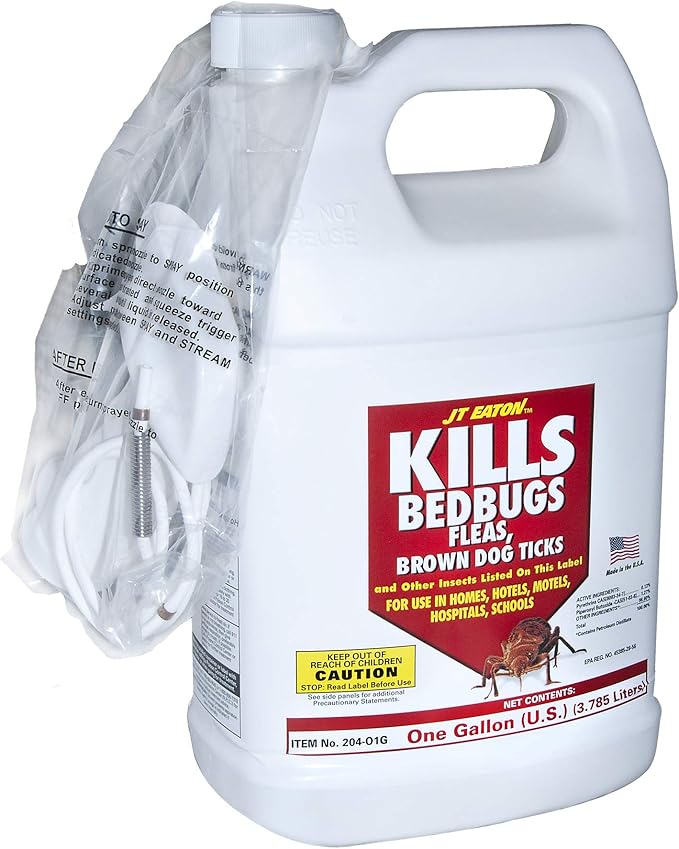 Kills Bedbugs Oil-Based Spray, Gallon with Sprayer – Professional Bed Bug Killer for Indoor Use – Oil-Based Formula for Mattresses, Furniture & Upholstery – Easy Application Pest Control Treatment