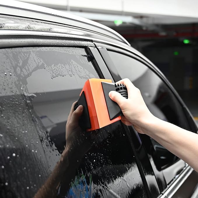 EHDIS Window Tint Tool 5-inch Rubber Window Squeegee 2PCS Non-Slip Handy Tint Squeegee for Window Tinting,Vinyl WrapApplicator Household Shower,Mirror,Glass Window Cleaning Water Wiper Turbo Scraper