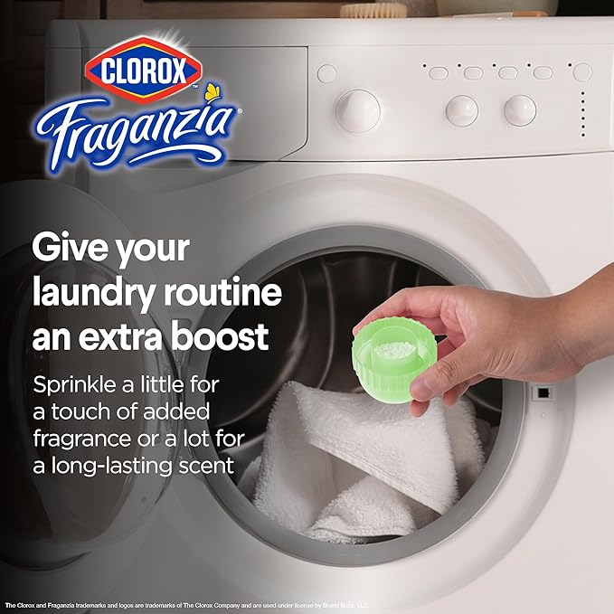 Clorox Fraganzia Laundry Scent Booster Crystals, In-Wash Fragrance Beads for Fresh-Smelling Clothes & Linens, Safe for All Fabrics & Colors, Cedarwood & Sage, 18 Oz, 2 Pack