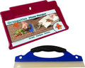 Mess Ranger | Patented Wet/Dry Cleanup Tool with Ramp & Reservoir | Captures 12oz of Liquid Spills & Pet Messes | Squeegee & Dustpan Set for Kitchen or Shop | Replace Paper Towels (Pink)