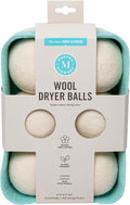 Martha Stewart Wool Dryer Balls – 6-Pack, Natural Fabric Softener with Storage Basket, Reduces Drying Time & Static, Reusable & Eco-Friendly Laundry Solution