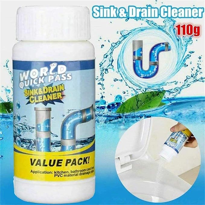Wild Tornado Pipe Dredge Deodorant, Powerful Sink and Drain Cleaner, Quick Foaming Toilet Cleaner, Dredge Agent for Kitchen and Toilet Pipes (2pcs)