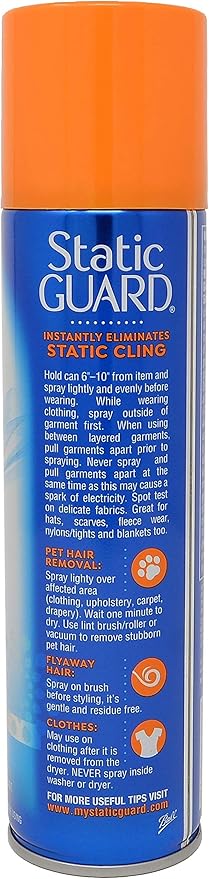 Static Guard Bonus Pack Spray 12.4 oz (2 Pack of 5.5 oz & 1 Pack of 1.4 oz)