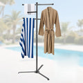 Pool Towel Rack Outdoor 60 Inch Height Outdoor Towel Rack for Pool Heavy-Duty Standing Towel Rack Rustproof & Slip-Resistant Towel Drying Rack Suitable for Indoor Use Towel Stand