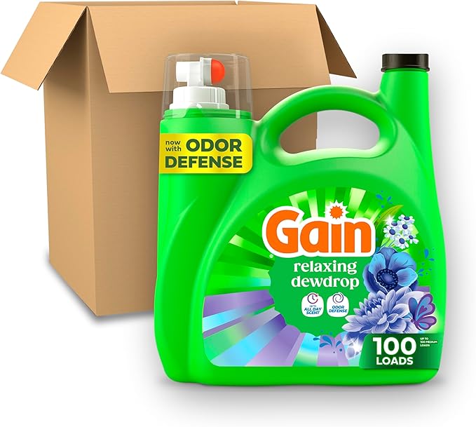 Gain Liquid Laundry Detergent, Relax, HE Compatible, 154 fl oz, 107 Loads