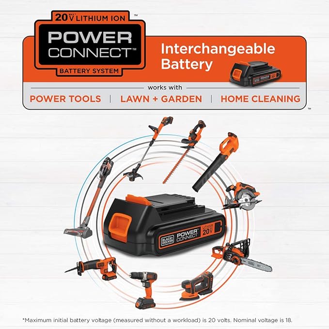 BLACK+DECKER 20V MAX Cordless Drill Kit with ‎Battery, Charger, Includes Double Sided Drill Bit (BCD702C1)