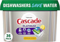 Cascade Platinum ActionPacs, Dishwasher Detergent Pods, Lemon, 36 count (Packaging May Vary)