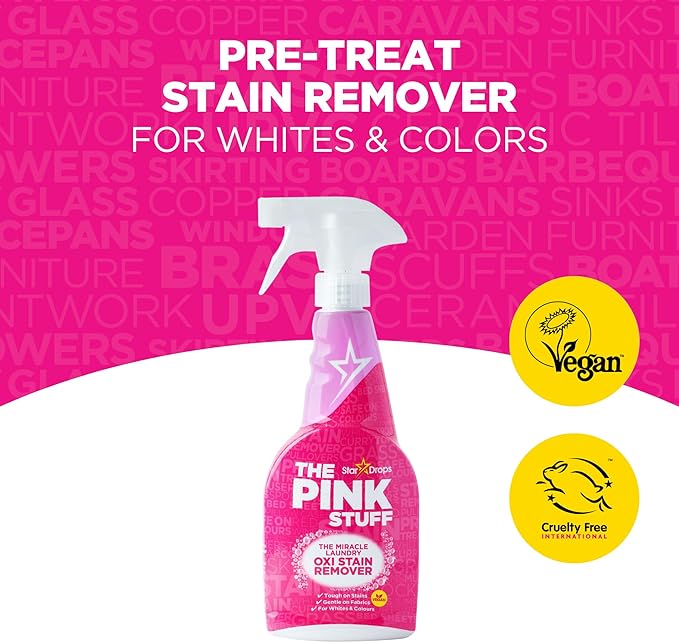 Stardrops - The Pink Stuff - The Miracle Laundry Oxi Stain Remover Spray 2-Pack Bundle (2 Laundry Stain Remover), (Pack of 2)