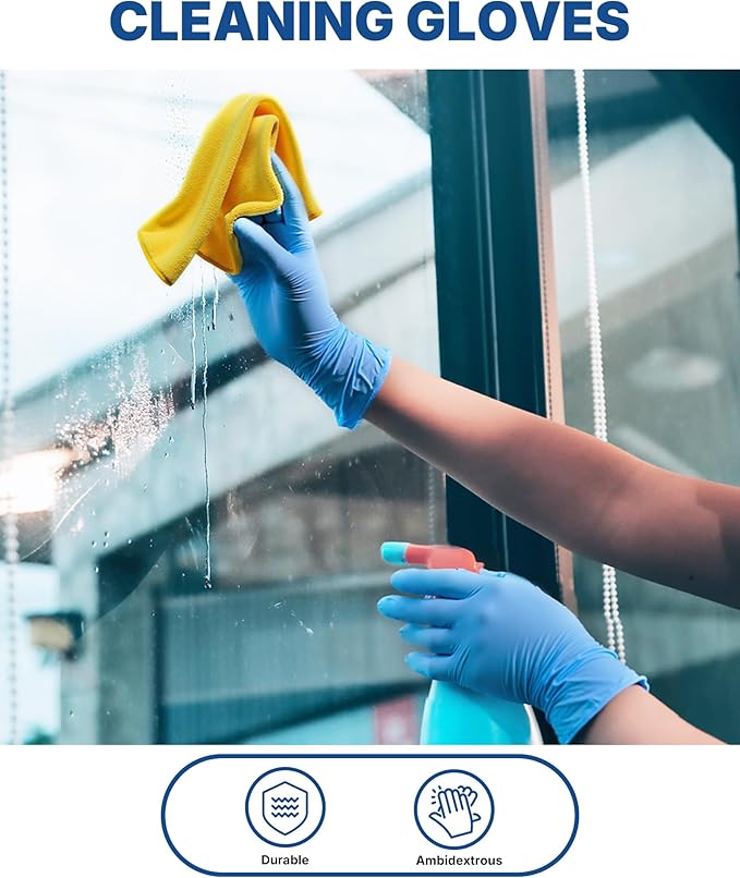 Schneider Vinyl Synthetic Exam Gloves, 4 Mil, Latex Free Disposable Gloves for Medical, Cooking, Cleaning, and Food Prep