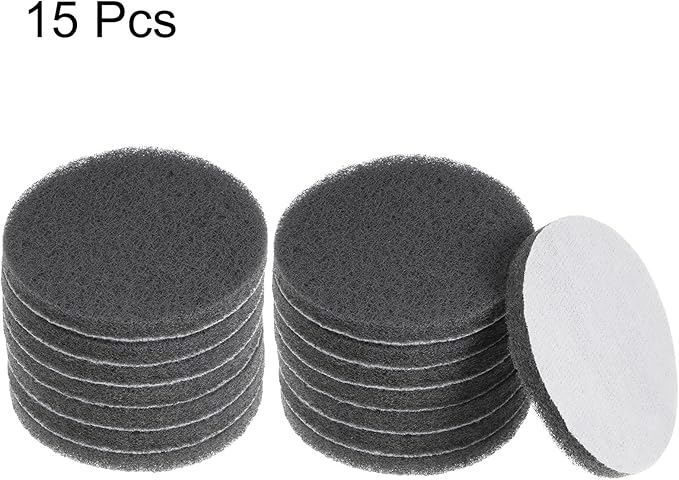 HARFINGTON 15pcs Drill Power Brush 4 Inch Tile Scrubber Scouring Pads 1000-1200 Grit for Bathroom Kitchen Household Cleaning