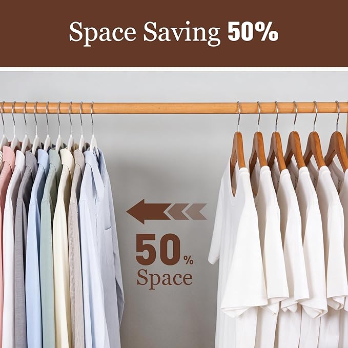 Velvet Hangers 100 Pack, Slim Non-Slip Clothes Hangers Space-Saving for Closet, Heavy Duty for Pants, Coats, Skirts, Jeans, Sweaters and More, Nylon-Flocked, White