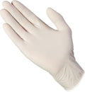 Mr Clean Latex Gloves Disposable Single Use Lightly Powdered Non-Sterile Multipurpose Uses One Size Fits Most Tear & Puncture Resistant Design 9.5-Inch Long with Beaded Cuff, 100-Count, Blue