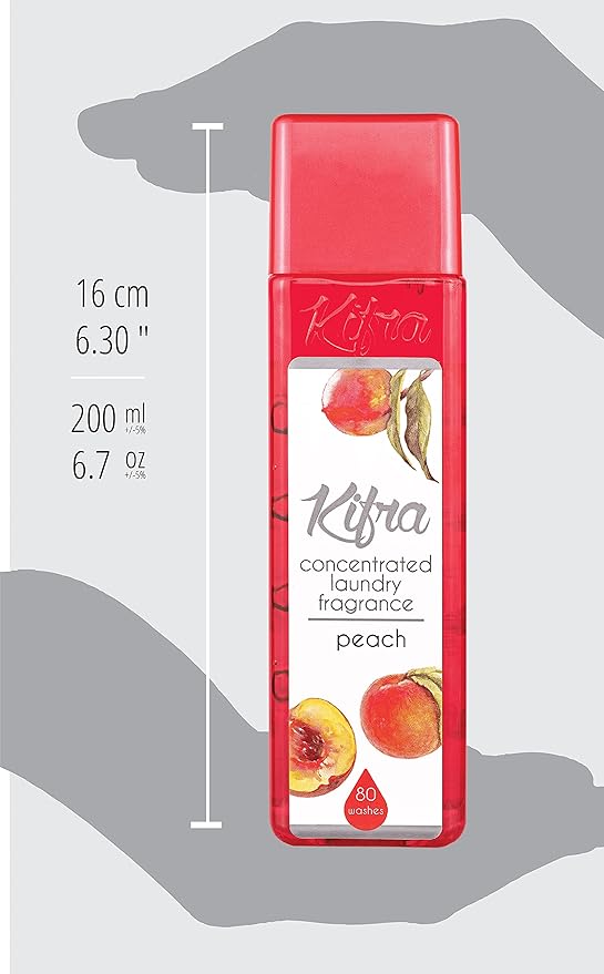 KIFRA PEACH Concentrated Laundry Fragrance 6.76 Fl Oz 200ml 80 Washing Cycles