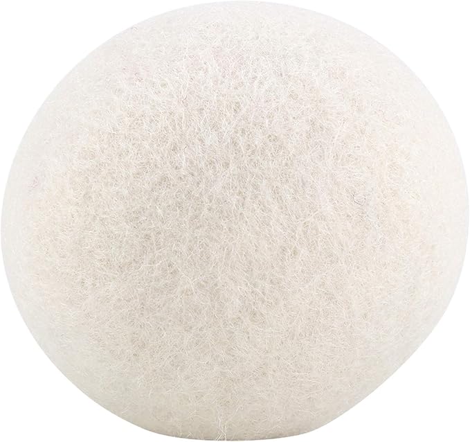 6Pcs 6cm Wool Balls Water Absorption Eliminates Static Laundry Replacement with Softener Balls Made from Materials for Clothes Drying Wool Fabric Softener Saves Money
