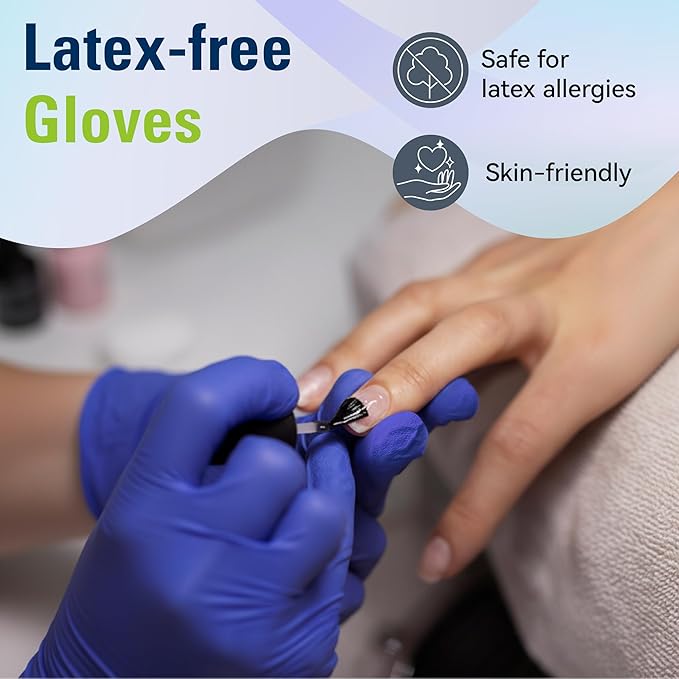Disposable Nitrile Gloves, Food Safe, Latex-Free Powder-Free, Kitchen Rubber Gloves for Cooking and Cleaning