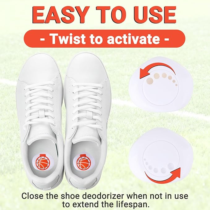 Knixmax Versatile Deodorizer Balls for Shoes Gym Bags Home Freshener for Closets Lockers Odor Eater Eliminate Unpleasant Scent Cologne Basketball