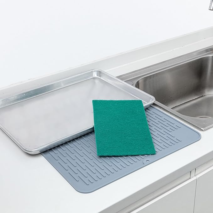 Restaurantware-RW Clean 9 Inch x 6 Inch Scouring Pads, 10 No-Scratch Green Scrub Pads - Heavy-Duty, No-Abrasive, Green Polyester Scrub Pads For Cleaning, For Scraping, Cleaning, Or Scrubbing,