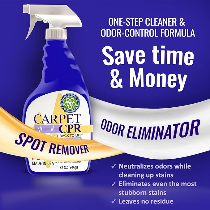 Carpet CPR Spot & Stain Remover Spray – Heavy Duty Carpet Cleaner for Pet Messes, Coffee & Tough Stains