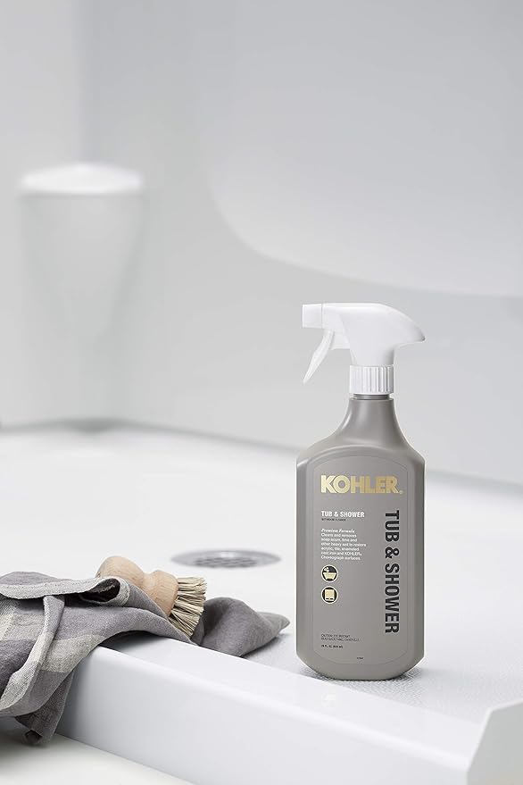 KOHLER K-EC23732-NA Tub and Shower Cleaner, Bathroom Cleaner, Restores Acrylic, Tile, Enameled cast iron, Lithocast, Residue Free, 28 FL Oz