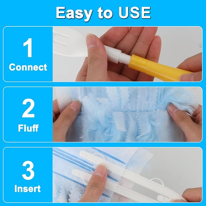Duster Refill for Cleaning with 2 Handles, Heavy Duty Disposable Duster Kit Unscented Replacement Head Dust Removal Brush for Electronics, Furniture, Blinds, Ceiling Fans, Walls (80pack)