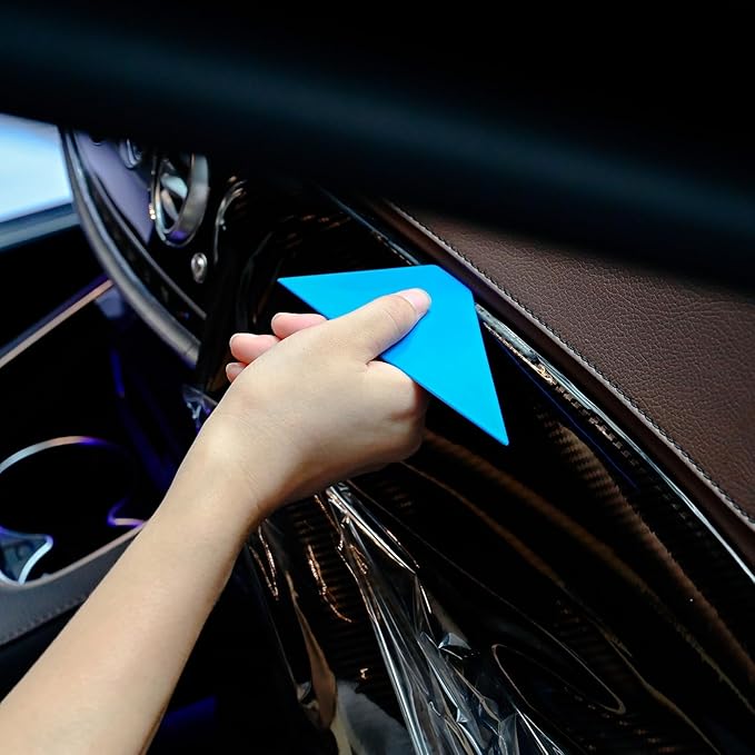 FOSHIO 3 in 1 Small Squeegee Window Tinting Tools, Triangle Car Wrap Vinyl Tucking Tool, for Wrapping, Wallpaper Smoothing, Window Film Application Kit