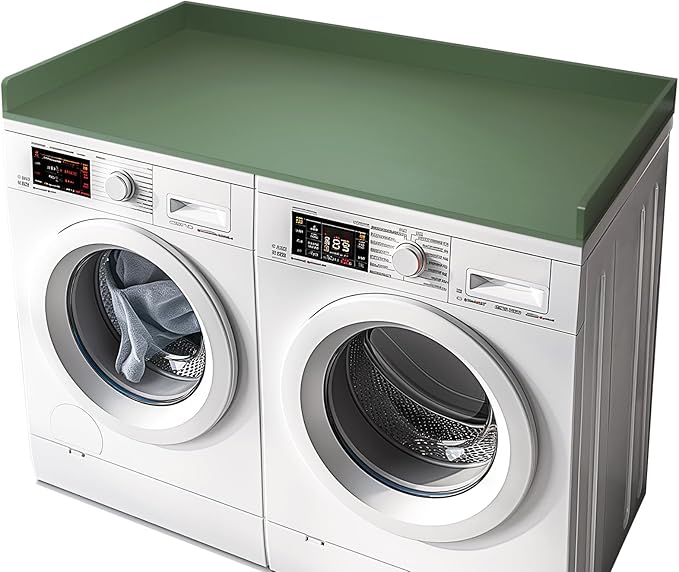 Gashell Washer Dryer Countertop, 27.5" x 54" Bamboo Washer and Dryer Countertop for Laundry Room Organization (Forest Green)