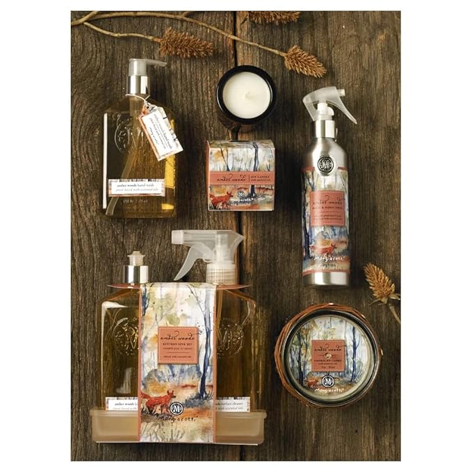 Mangiacotti Room Spritz Fabric Deodorizer Air Freshener Spray|Naturally Plant-Based with Essential Oils Room Fragrance, 8 Ounces, Amber Woods