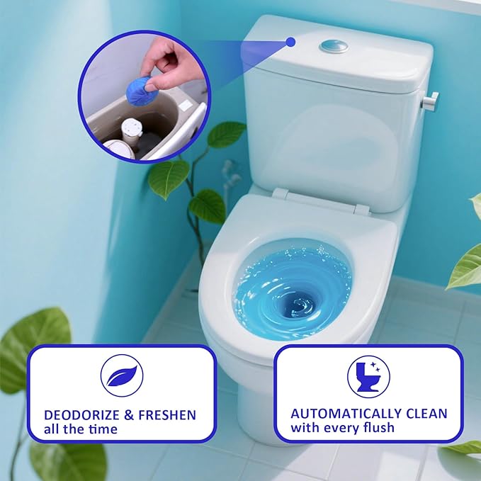 Coldcool Toilet Bowl Cleaner Tablets - 20 Pack, Long-Long-lasting Toilet Cleaner, Pine Scent.