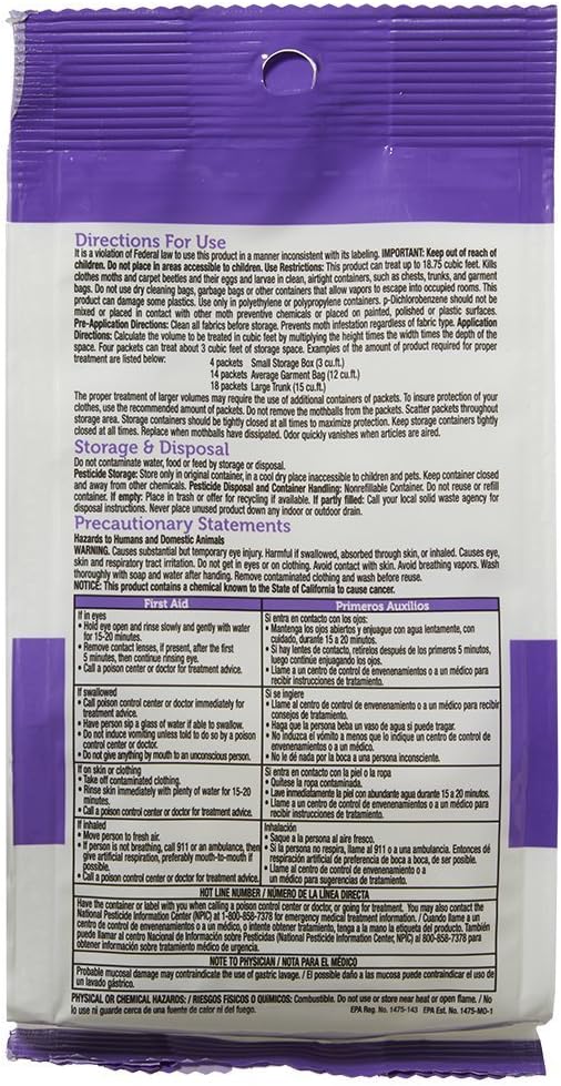 Enoz Moth Ball Packets - Lavender Scented (3)