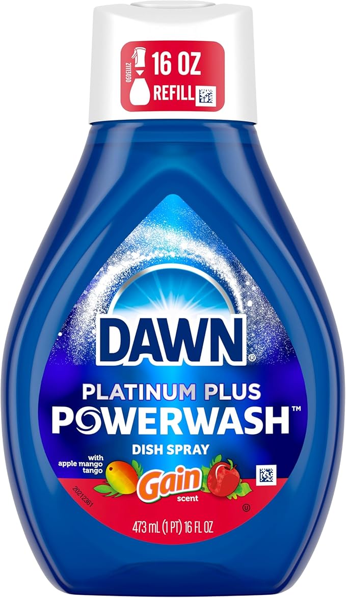 Dawn Powerwash Spray, Dish Soap, Dishwashing Liquid, Gain Apple Mango Tango, 1 Refill, 16 Fl Oz