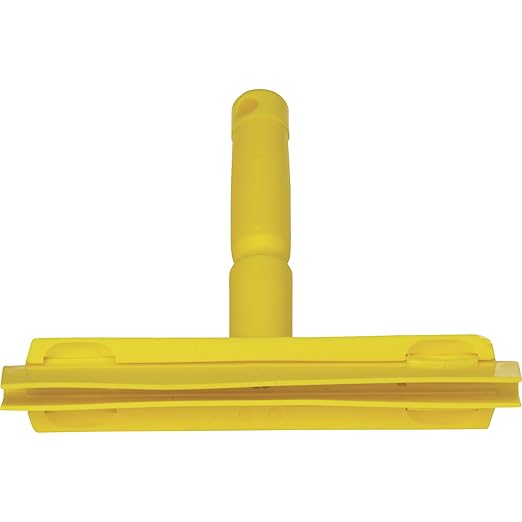 Vikan 77116 Squeegee,Ultra Hygiene,Dbl Blade,Hand,10",Yellow