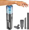 Handheld Vacuum Cordless, 5-in-1 Car Vacuum Portable Cordless 30 Mins Rapid Rechargeable Hand Vacuum Brushless Motor 19000Pa Strong Suction, Dust Busters for Car Home with 4 Nozzles, Gray