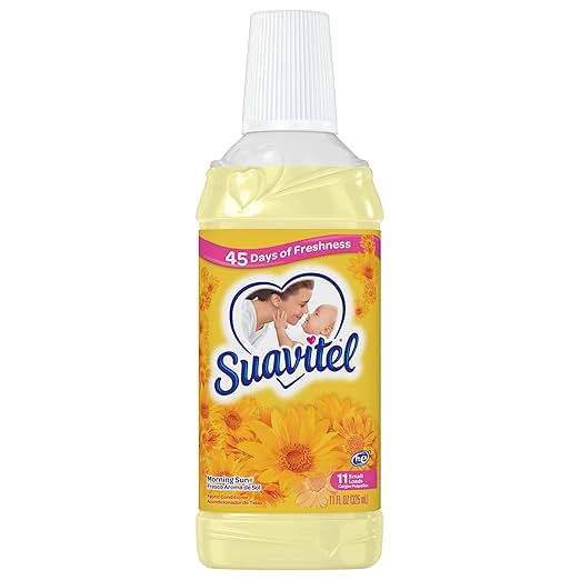 Suavitel Liquid Fabric Conditioner, Laundry Fabric Softener, Morning Sun Scent, 11 oz, Enough Liquid For 11 Small Loads