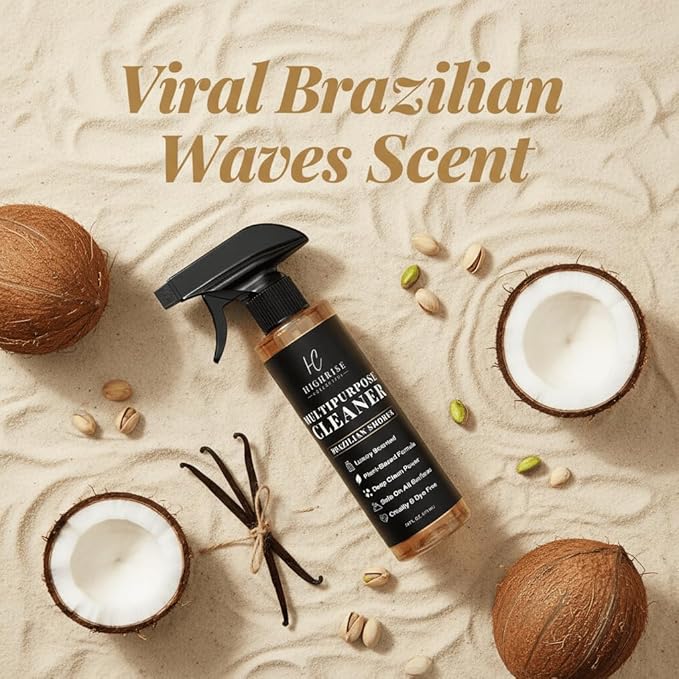 Highrise Brazilian Waves Multipurpose Cleaner, Highly Scented, Plant-Based, Biodegradable, USA Made, All Purpose Spray - Inspired By R&W, Mississippi Candle Company, Blyss Mop Soap Brazilian Waves