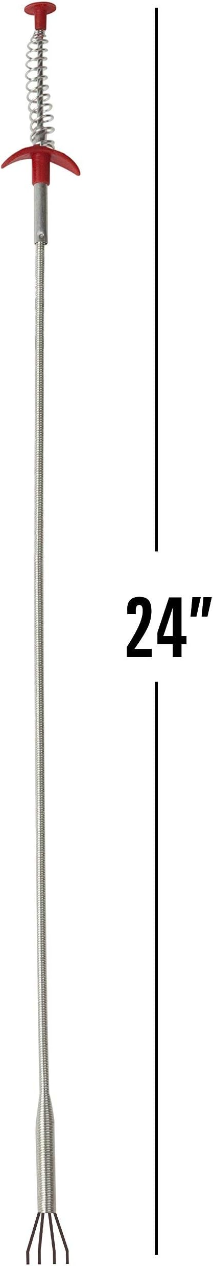 PF WaterWorks GrabEASY 24" Flexible 4 Claw Pick-Up Tool, Jewelry Retriever, Clog Remover, Drain Snake;PF0401