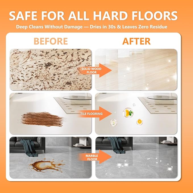 Floor Cleaning Solution Sweet Orange Scent, 82 Fl Oz,Compatible with Tineco S3/S5/S7 Pro & iFloor 3/5 (No Steam), Cleans for Multiple Hard Floors, Deep Deodorization Free StainBusting