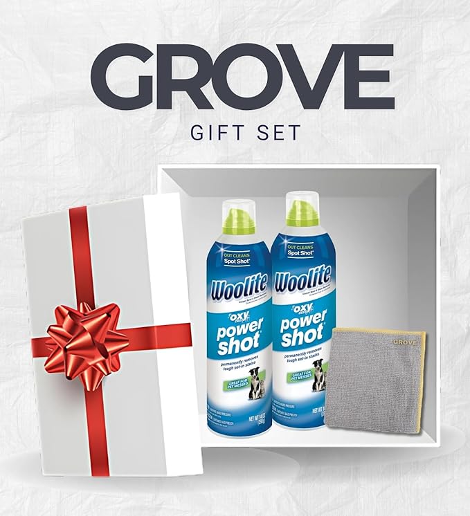Woolite Oxy Deep Power Shot Fresh Scent Carpet Cleaner 14 oz Liquid Bundle with Microfiber Cloth – Removes Stains and Odors from Carpet and Upholstery – Gift Set (3 Items)