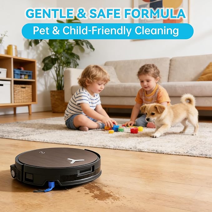 Floor Cleaning Solution, Compatible with Ecovacs Cleaning Solution, for DEEBOT X11 OMNI Cyclone / X9 PRO OMNI / T80 OMNI / T50 PRO OMNI / N30 Series / N20 Series and all other Robot Vacuum Cleaners