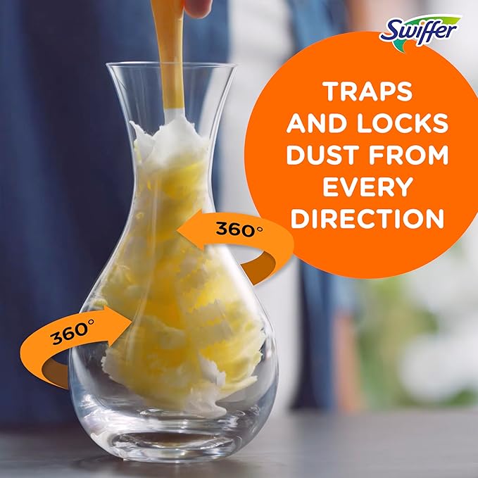Swiffer Duster Heavy Duty 3 ft Extendable Handle Starter Kit with 3 Refills,(Pack of 6)