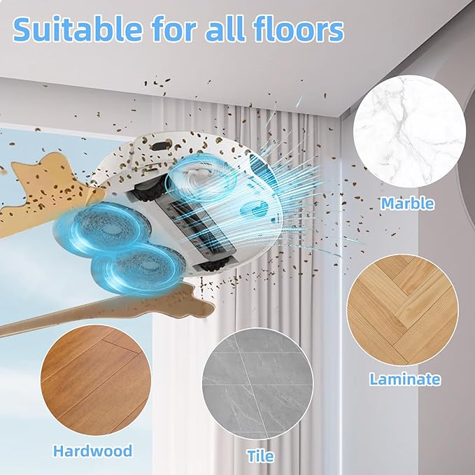 1000 ml Floor Cleaning Solution for Roborock Qrevo / QV 35A / QV 35S / Saros 10 / Saros 10R / Saros Z70 / S8 / S7 / Q10 / Q8 / Q7 / Q5 Pro / F25 Series Vacuum Robot, Vacuum Cleaner Detergent Refill