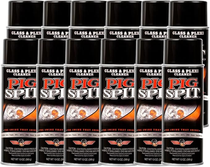 Glass and Plexi Cleaner for a Streak-Free Shine for Home and Automotive Use | 13 oz.| 12-Pack