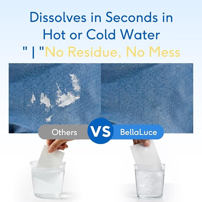 BellaLuce Laundry Detergent Sheets – 240 Loads Amber Nectar Scent, Hypoallergenic & Eco-Friendly Laundry Sheets Detergent, Plastic-Free Washer Sheets for Home, Dorm & Apartment