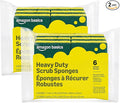 Amazon Basics Heavy Duty Sponges, Yellow/Green, 12-Pack (2 Packs of 6), Packaging May Vary