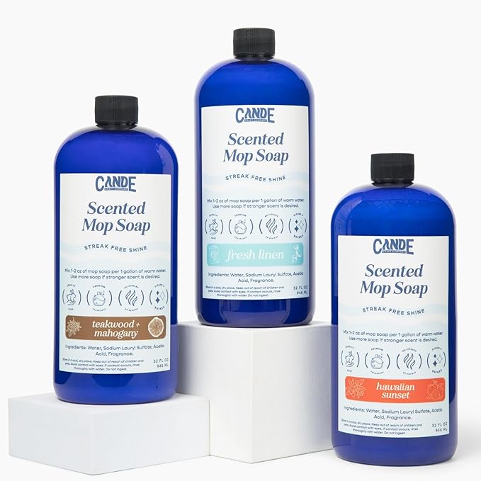 CANDE Mop Soap - Highly Scented Mop Soap, Luxury Floor Cleaner, Premium Fragranced Floor, Streak-Free Shine, 32 oz (Cactus Bloom)