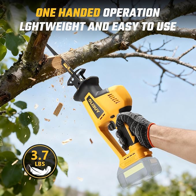 Reciprocating Saw for Dw 20V Battery,【Battery Not Included】,Cordless Sawzall with 8 Blades,0-3000SPM Variable Speed, Cordless Reciprocating Saws for Wood/Metal/PVC Cutting