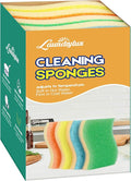 Scrub Sponge, 4 Pack Dual-Sided Temperature-Responsive Scrubber - Non-Scratch - Multipurpose Dish Sponges for Kitchens, Bathrooms, and Outdoor Use - S Shape
